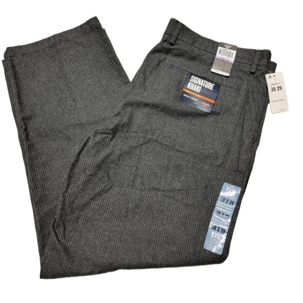 Dockers D2 Signature Khaki Pants - Straight Fit - Flat Front - 38x29 NWT